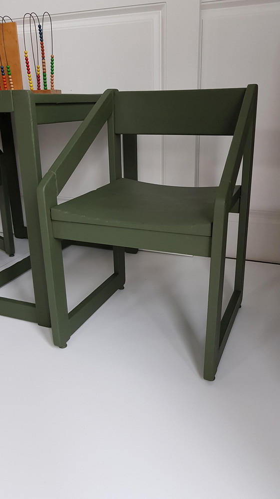 Image 1 of Ensemble vintage pour enfants vert olive