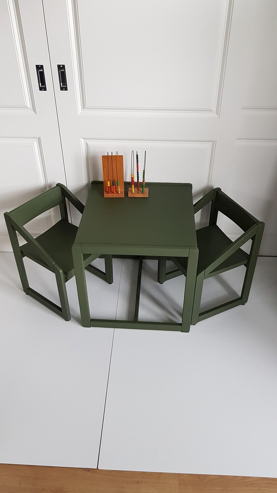 Image 1 of Ensemble vintage pour enfants vert olive