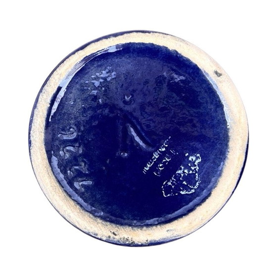 Image 1 of Vintage ceramic vase in cobalt blue for Strehla Keramik, Germany 1960