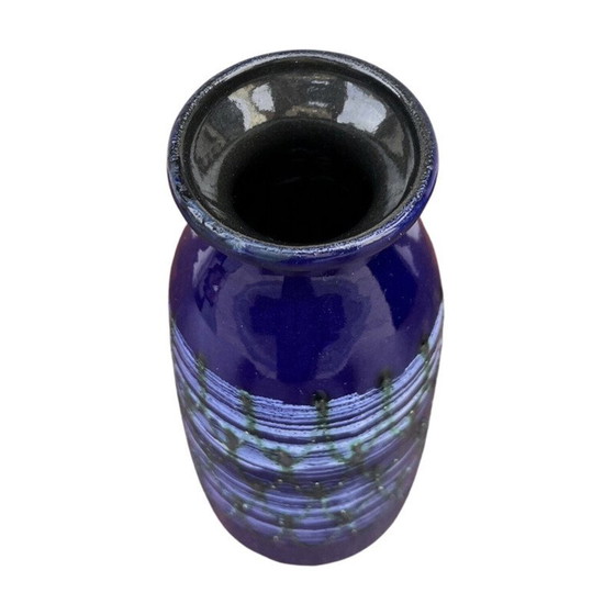 Image 1 of Vintage ceramic vase in cobalt blue for Strehla Keramik, Germany 1960