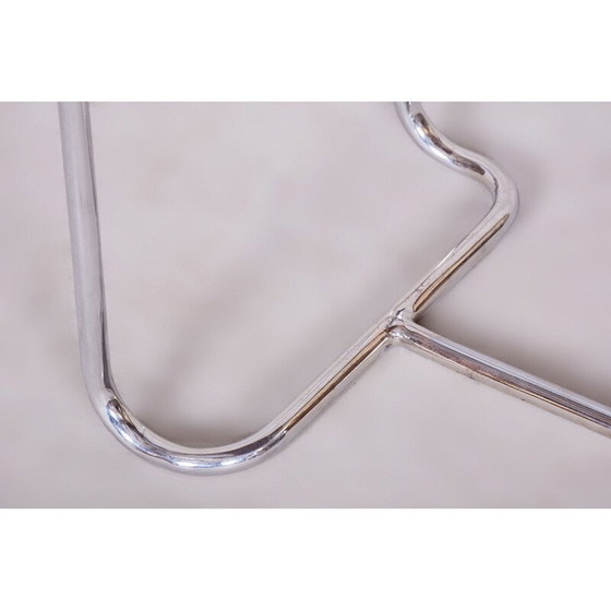 Image 1 of Vintage side table in chrome steel and wood by Mücke-Melder, Czechoslovakia 1930