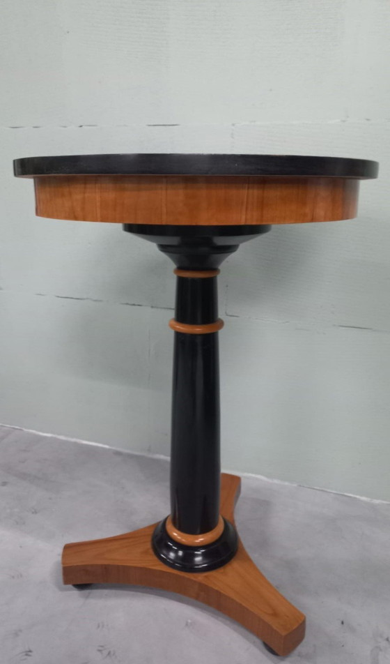 Image 1 of Unique Antique Biedermeier Style Inlay Side Table/Plant Table