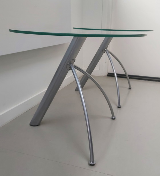 Image 1 of 2X Hard Glass Side Tables