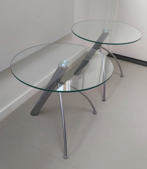 Image 1 of 2X Hard Glass Side Tables