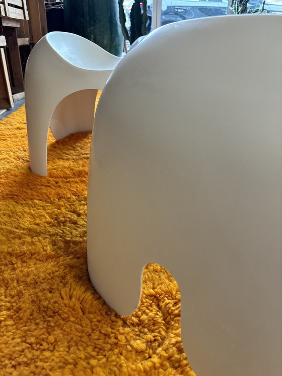 Image 1 of Efebo Plastic Stool In White By Stacy Dukes For Artemide .