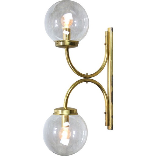 Vintage brass wall lamp, Italy 1960