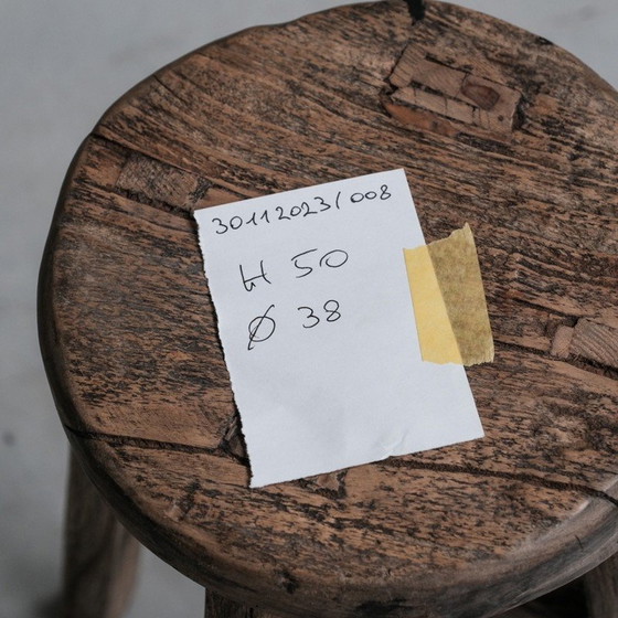 Image 1 of Mid-century French wooden stool, 1940s