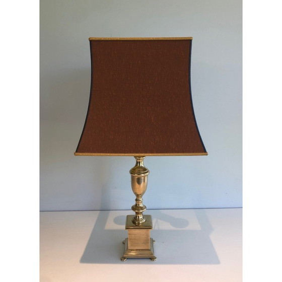 Image 1 of Pair of vintage brass lamps, France 1940s