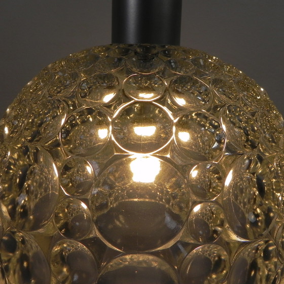 Image 1 of Vintage pendant lamp with glass shade with bubble pattern, 1960s