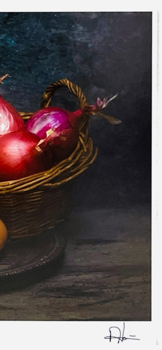 Image 1 of Still life photo "Onions & eggs" by Mos Merab Samii