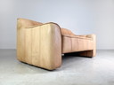 2X Original De Sede Ds44 two-seater buffalo leather sofa couch