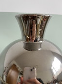 Chrome silver ball vase