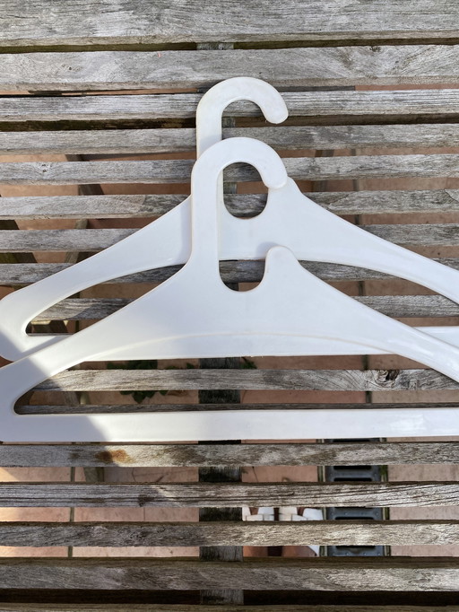 Space Age 60S/70S Clothes hangers 2 Pieces White