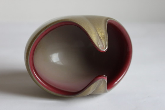 Image 1 of Murano Glass Gold Flecked Bowl, 1950S