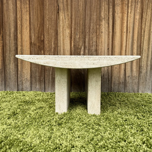 Travertine coffee table