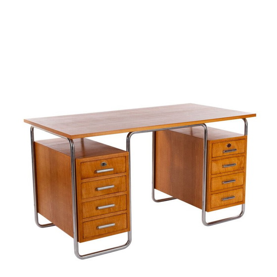 Image 1 of Vintage beechwood desk by Rudolf Vichr for Vichr a Spol, 1930