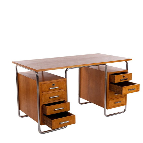 Image 1 of Vintage beechwood desk by Rudolf Vichr for Vichr a Spol, 1930