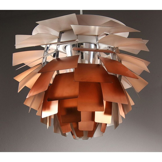 Image 1 of Vintage artichoke pendant lamp of copper by Poul Henningsen for Louis Poulsen, 1958