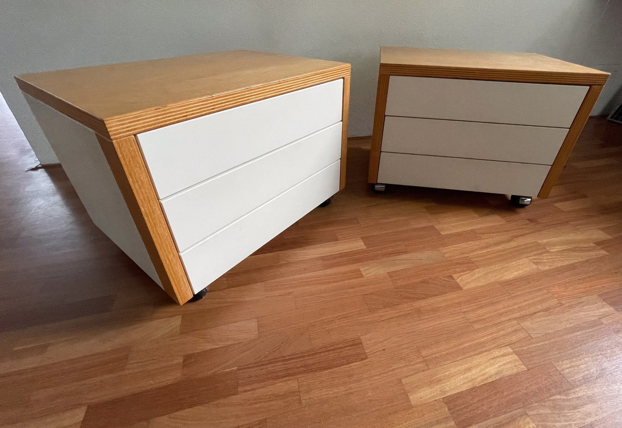 2x Contenedor rodante de diseño