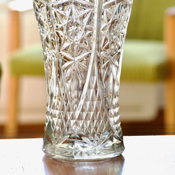 Image 1 of Large Antique Crystal Vase