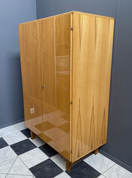 Image 1 of Wardrobe cabinet in Ash wood by František Mezulánik for Novy Domov