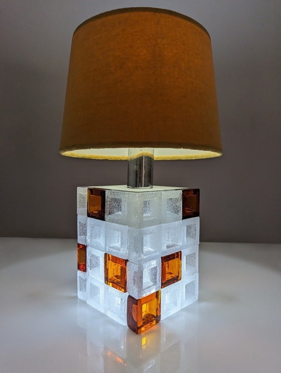 Image 1 of Cube Lamp By Albano Poli For Poliarte 1960S