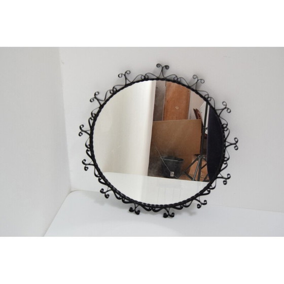 Image 1 of Specchio da parete in metallo vintage, Cecoslovacchia, anni '60