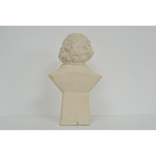 Mid-century plaster bust of Ludwig van Beethoven, Portugal 1950s