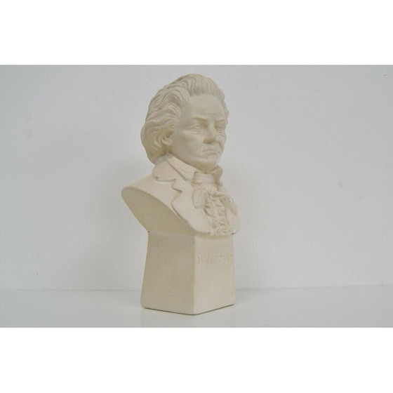 Image 1 of Mid-century plaster bust of Ludwig van Beethoven, Portugal 1950s