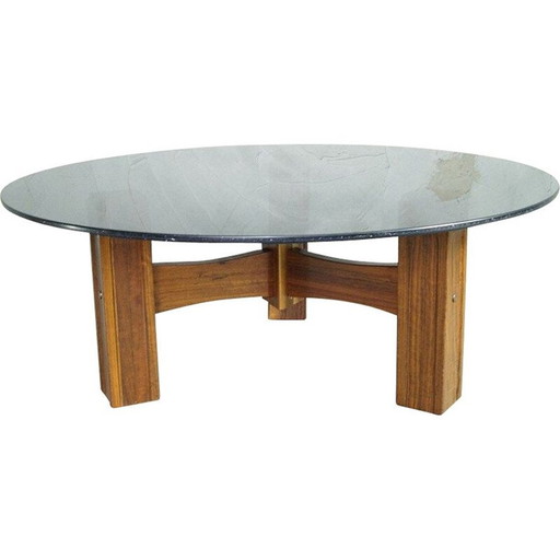 Vintage rosewood coffee table, Italy 1960