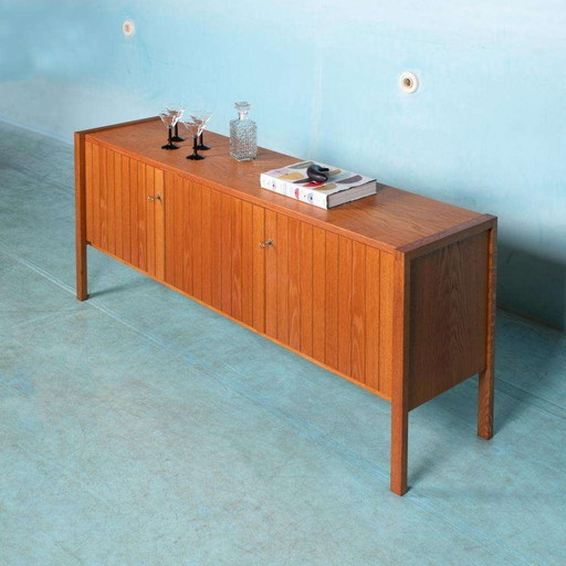 Minimalist refurbished oak sideboard, Japandi Sideboard