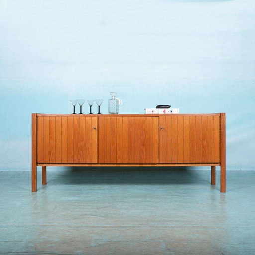 Minimalist refurbished oak sideboard, Japandi Sideboard