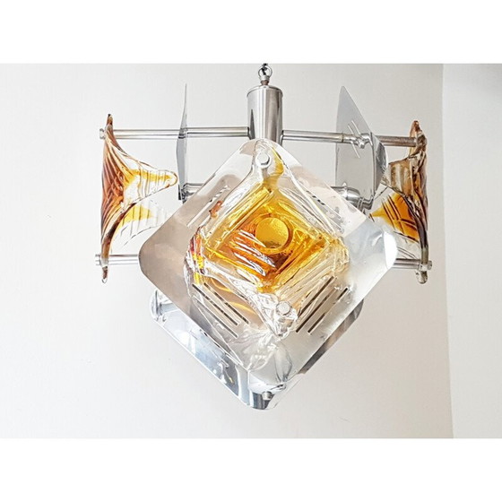 Image 1 of Vintage chandelier in glass by Mazzega - 1970s