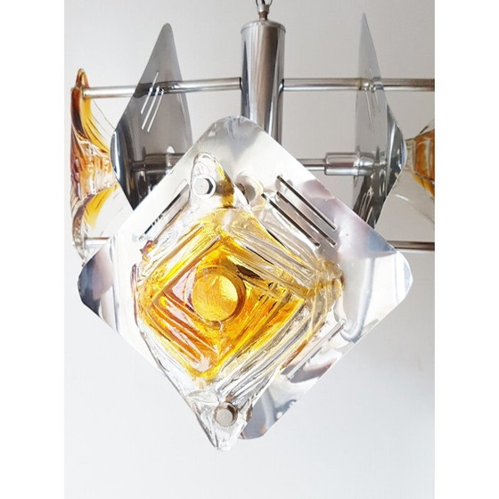 Image 1 of Vintage chandelier in glass by Mazzega - 1970s