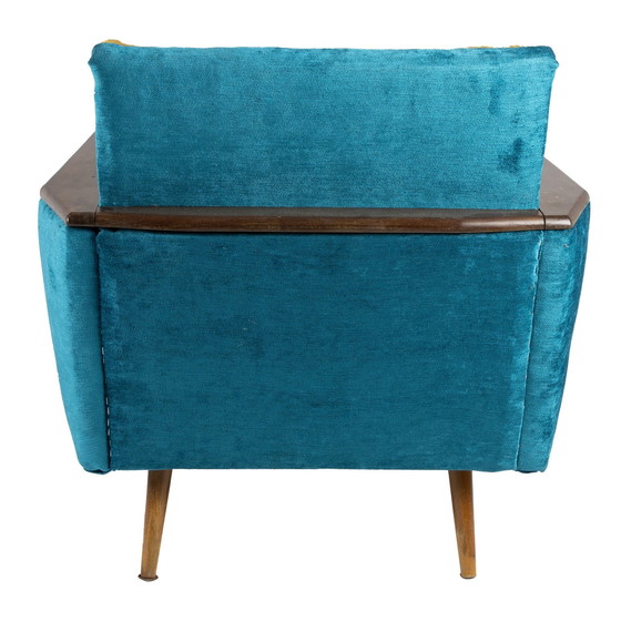 Image 1 of Petrol Blue Danish 60S Seat