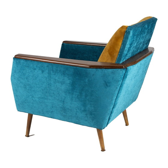 Image 1 of Petrol Blue Danish 60S Seat