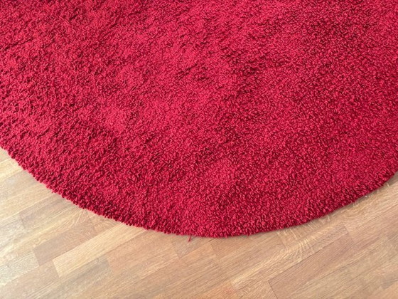 Image 1 of Round Carpet Casalis Red Cable Yarn