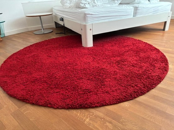 Image 1 of Round Carpet Casalis Red Cable Yarn