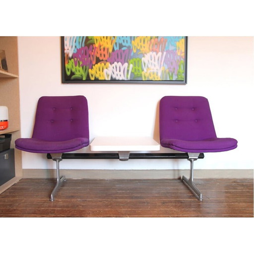Vintage waiting room bench by Geoffrey Harcourt for Artifort, 1970