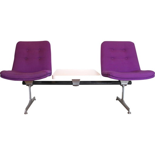 Vintage waiting room bench by Geoffrey Harcourt for Artifort, 1970