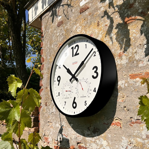 Cloudnola Factory Outdoor Clock Black