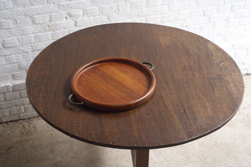 Teak tray with metal handles, Digsmed Denmark, 1960's