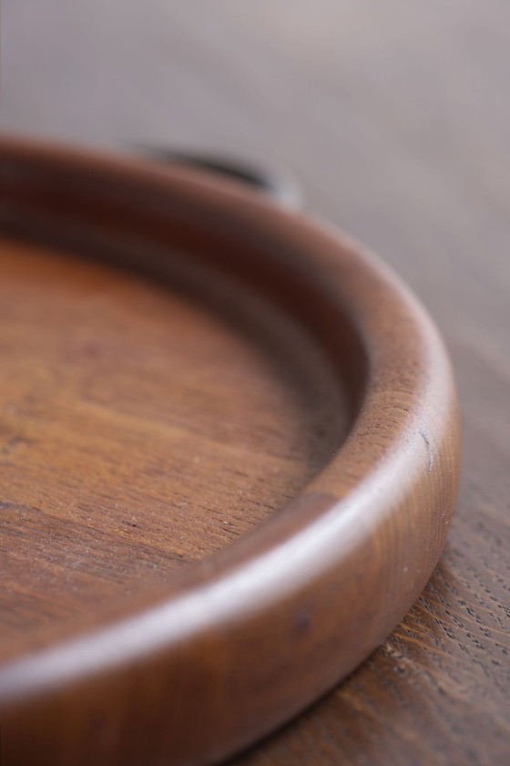 Image 1 of Teak tray with metal handles, Digsmed Denmark, 1960's