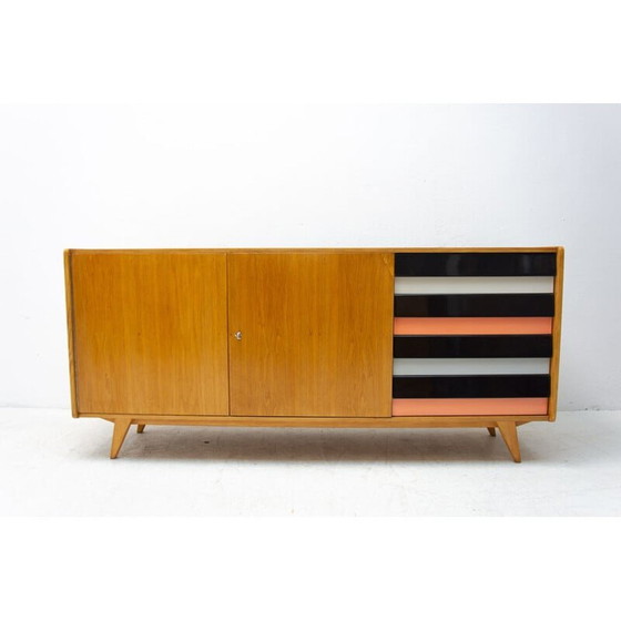 Image 1 of Credenza vintage in legno di faggio, modernista U-460 di Jiří Jiroutek, Cecoslovacchia 1958