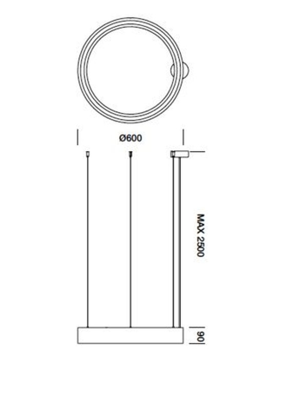 Image 1 of 2x Tossb Hoop 600 Hanging 3000K 50W