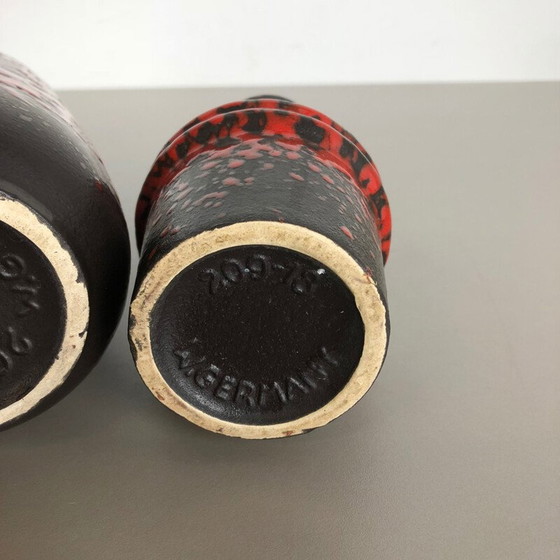 Image 1 of Pair of vintage fat lava ceramic vases from Scheurich, Germany 1970