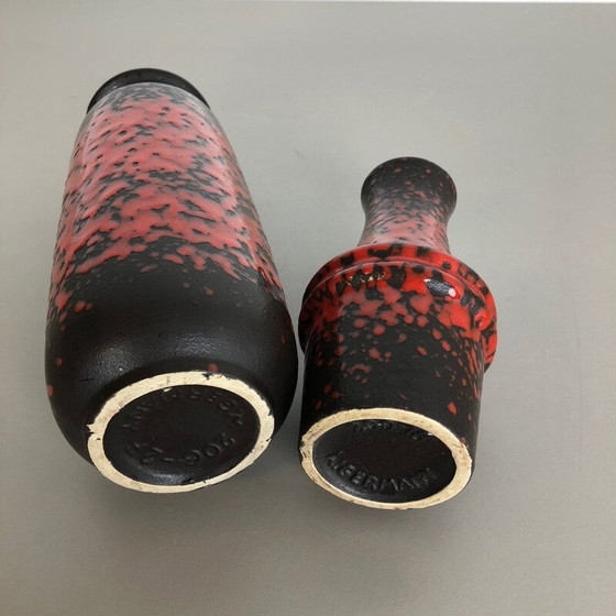 Image 1 of Pair of vintage fat lava ceramic vases from Scheurich, Germany 1970