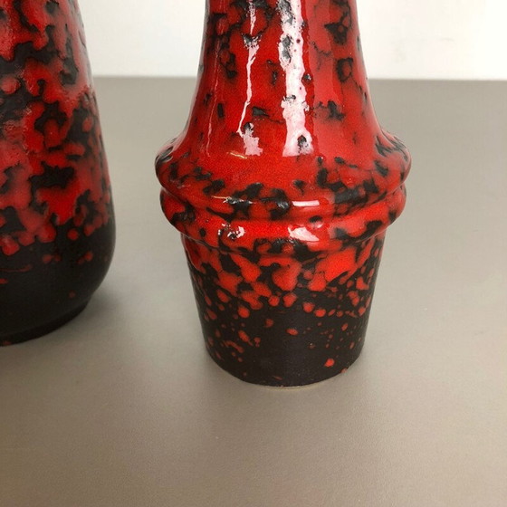 Image 1 of Pair of vintage fat lava ceramic vases from Scheurich, Germany 1970