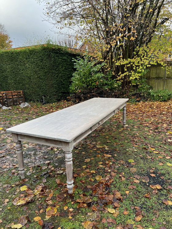 Image 1 of Large Oak Wooden Dining (Monastery) Table