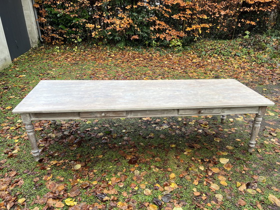 Image 1 of Large Oak Wooden Dining (Monastery) Table